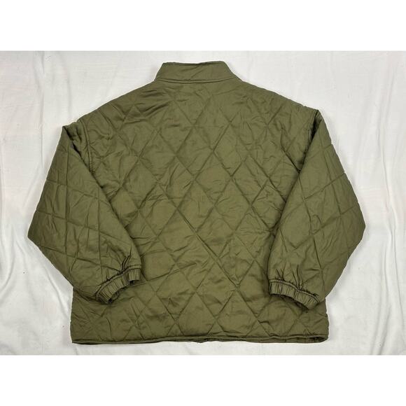 Social Standard Sanctuary Women's Army Green Quilted Twill Chore Jacket Size XXL - Picture 6 of 6